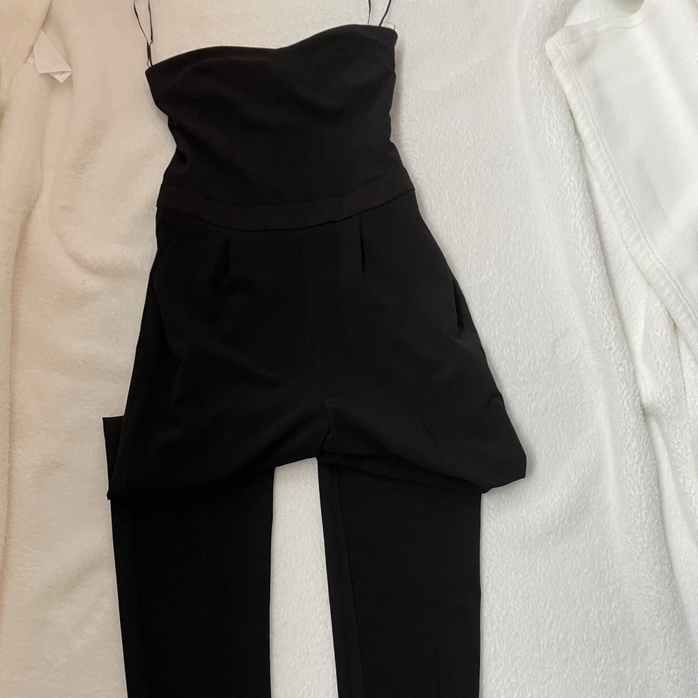 Strapless jump suit, never worn, black
